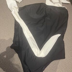 SHEIN Black and White One Piece Swimsuit